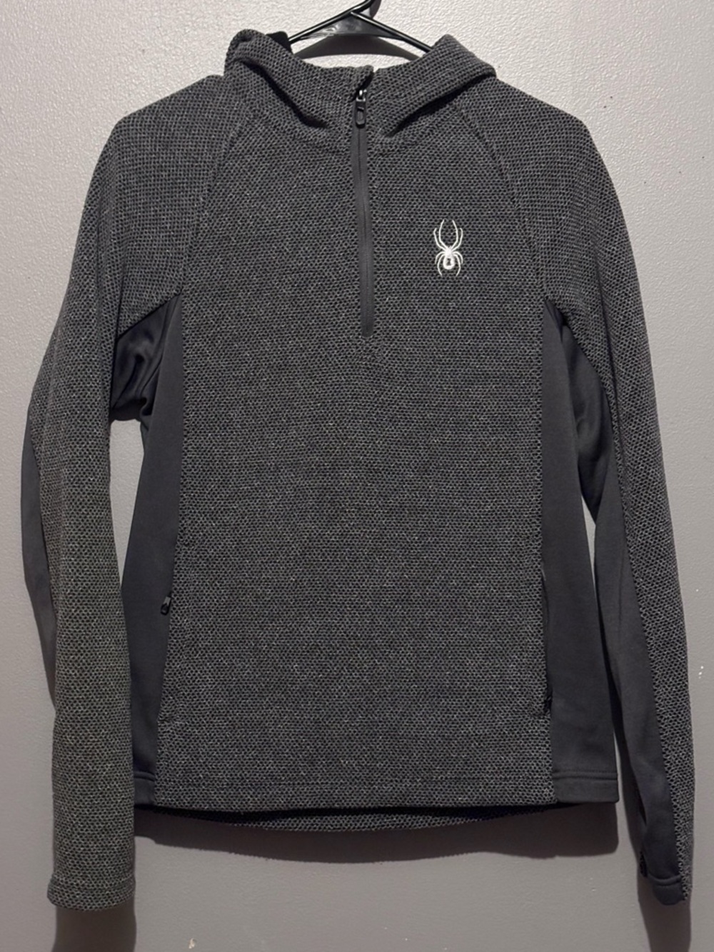 Men’s Spyder Grey Half Zip Pullover Hoodie